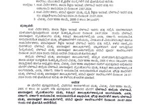 ವ್ಯಾಪಕ ಮಳೆ: ನಾಲ್ಕು ತಾಲ್ಲೂಕಿನಲ್ಲಿ ಜು.24 ರಂದು ಅಂಗನವಾಡಿ, ಶಾಲೆಗಳಿಗೆ ರಜೆ ಘೋಷಣೆ